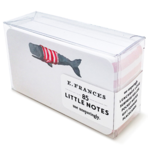 Whale Little Notes Box 85 Note Cards by E. Frances
