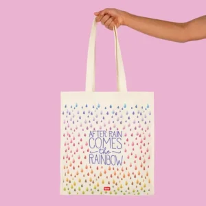 After the Rain Comes the Rainbow Cotton Tote Bag by Legami