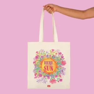 Sunflower Here Comes the Sun Cotton Tote Bag by Legami