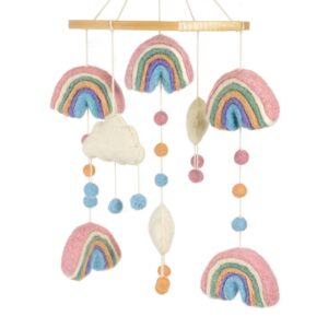 Rainbows Handmade Felted Mobile