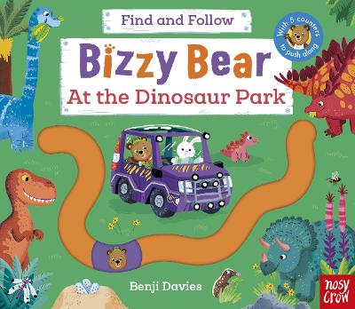 Bizzy Bear Find and Follow: At the Dinosaur Park: with 4 sliding counters by Benji Davies ISBN:9781805131700