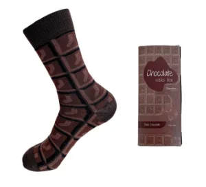 DARK CHOCOLATE SOCKS ONE PAIR ONE SIZE