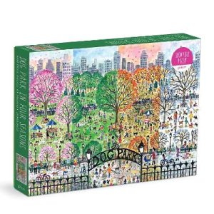 Michael Storrings Dog Park in Four Seasons 1000 Piece Puzzle by Galison ISBN:9780735373099