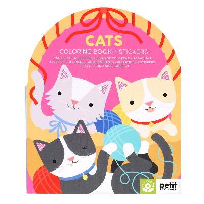 Cats Coloring Book + Stickers by Petit Collage ISBN:9781797241555